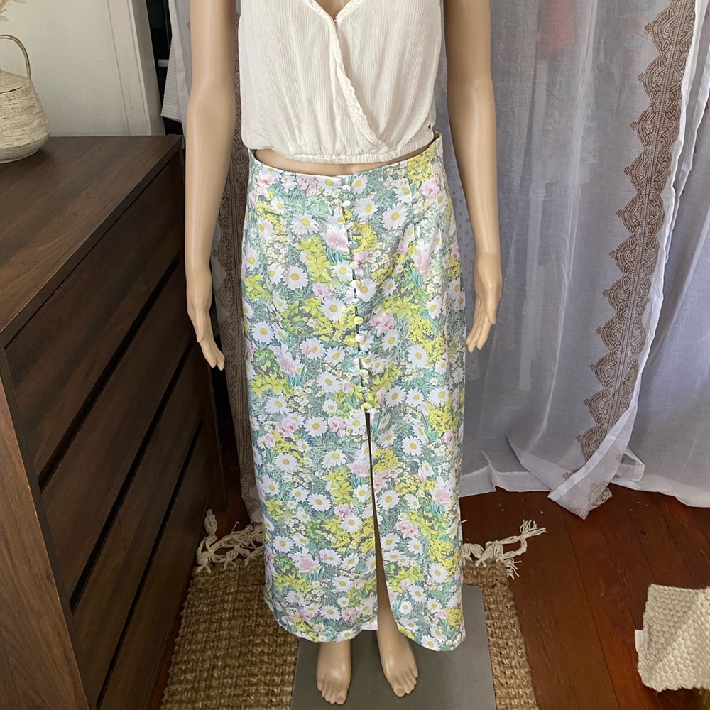 Zara floral long skirt